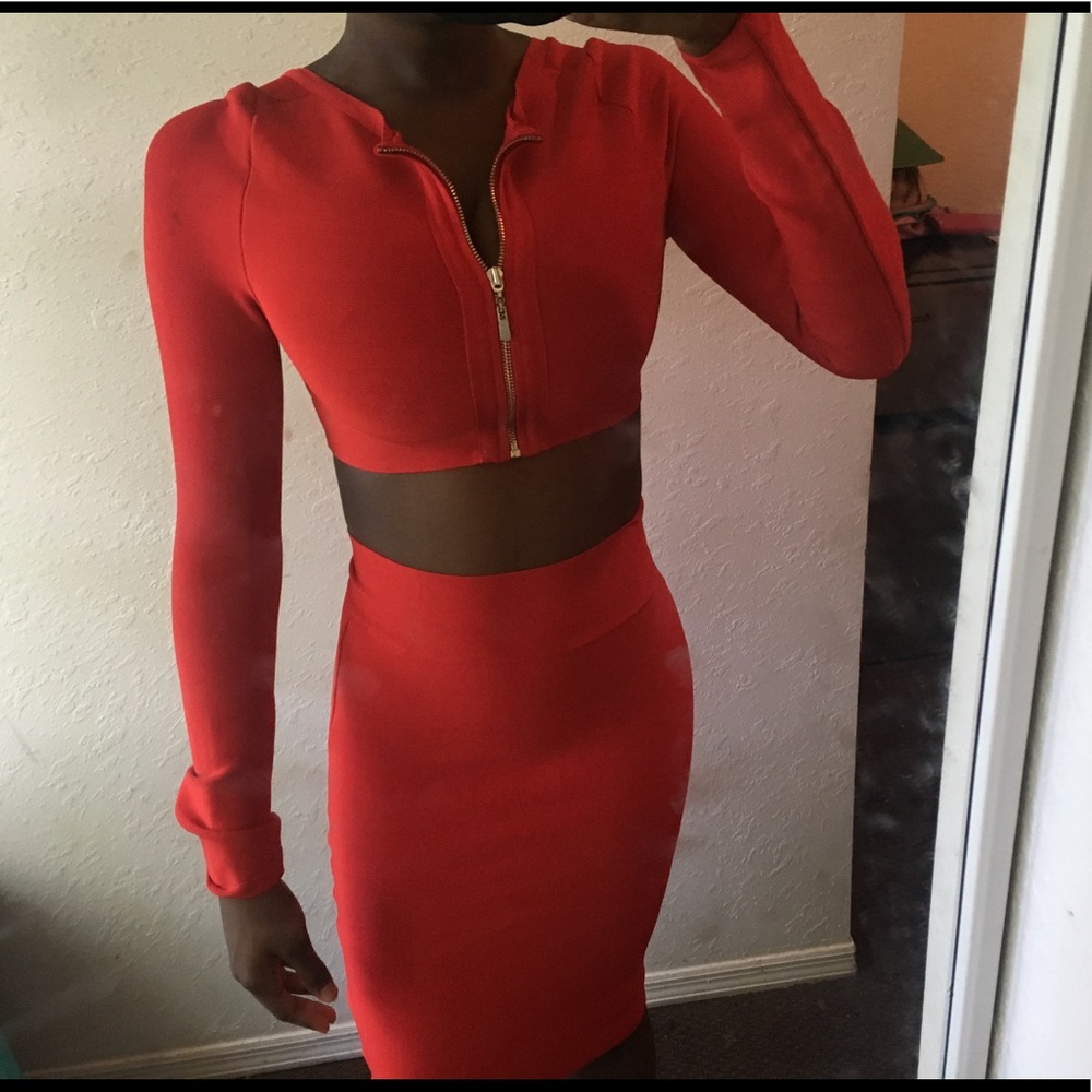 Women bandage skirt set